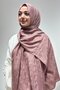 Cotton & Bamboo Powder Color Jacquard Shawl - 2
