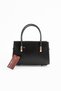 Gold Detailed Fixed Strap Petra Women's Crossbody Bag Black