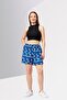 Women Allover Print Basic Shorts, Multicolor - 2