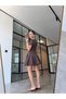 Polka Dot Pencil Dress Brown - 8