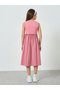 Girls Text Print Sleeveless Dress - 4