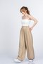 Women's Summer Beige Valora Striped Shalwar Trousers Stylish Daily Comfortable 30387 - 3