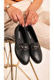 Almira 0061 Black Comfortable Buckle Daily Women's Ballerinas