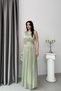 Mint Belted Pleated Crew Neck Maxi Dress