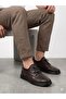 Men's coffee brown genuine leather lightweight orthopedic sole shoes - 2