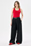 Crep Women's Cotton Ribbed Look Thick Strap Basic Red Undershirt - 3