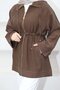 6451 - Comfortable Long Tunic with Zipper Pockets and Drawstring Waist Detail - 4