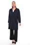 Women's Buttoned Pocketed V-Neck Casual Summer Combed Cotton Long Mother's Jacket Cardigan - 2