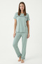 Diana Glamour Viscose Short Sleeve Women's Pajama Set - 2