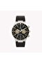 Men's Silver-Tone Steel, Brown Leather | TW2Y56000