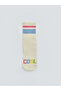 Esvab • Modern & Seçkin Striped Women's Socks 3-Piece Set - 3