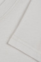 Women's Vision V-Neck Premium Quality Dense Textured Cotton T-Shirt Cream W102-R0220-02 - 7