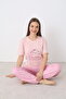 Embroidered Milan Knitted Short Sleeve Women's Pajama Set