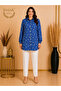 Fashionable Shirt with Shoulder Puffs and Pattern, Comfortable Cut, Plus Size