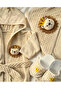 Organic Lion Figured Baby Bathrobe Set -0-1 Years Old 100% Organic Cotton - 3