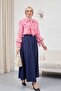 Cupra Ayrobin Shirt with Tie Collar, Guipure Lace and Flounced Sleeves - Pink - 4