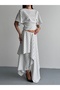 Women's Front Pleated Detailed Polka Dot Skirt and Blouse Double Set - 3