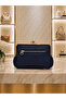 Women's Navy Blue Handbag with Adjustable Strap Daily Shoulder Bag 2-Piece Combination - 8