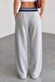 Waist Ribbed Knit detailed Wide-Leg comfortable sweatpants without raising - 2