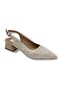C-shoes 2605-26 satin pearl and stone square heel open back women's shoes