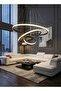 Modern Lighting, Chandelier, Light, Modern chandelier, Black Color, 60+40+20 cm, Suitable for living room, bed room, kitchen, Adjustable height - 2