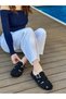 Black Suede (Aiden) Buckle Detail Women's Slippers - 3