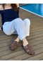 Brown Suede (Aiden) Buckle Detail Women's Slippers - 3