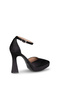 307 Mg Black Platform Heeled Evening Dress Women's Shoes - 5