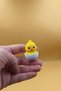 Cute Chick Coming Out of the Egg with Knitted Pattern Keychain (Plastic) - Bag Ornament Charm - 5