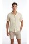 Short Sleeve Buttoned Patterned Men's Shirt Slim Fit - 6