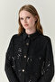 Lace Detailed Shirt Collar Suit Black Suit 1947 - 6