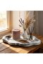 Handmade Concrete Decorative Tray with Marble Pattern Presentation Organizer