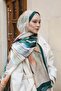 Amore Leaf Pattern Shawl - Emerald-Multicolor