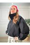 Oversize Siyah Bomber Ceket