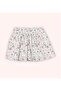 Baby Girl Floral Patterned Skirt with Elastic Waist 0-5 Years White