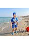 Boys' Non-Slip Sole Sea Shoes Pool Booties - Blue Shark Patterned - 2