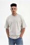 Men's Basic Cotton Super Oversize T-Shirt in Painting Gray - 2