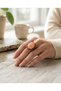 Bronze Vintage Women's Ring Authentic Jewelry Margazite Inlaid Agate Oval Stone Adjustable Ring