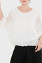 Guipure Detailed Silk Blend Casual Blouse Bluz 690274