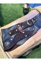 Godiva Handmade Design Textured Leather Belt - Crocodile Detail - 4