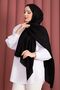 Premium Patterned Jacquard Shawl Series Black - 2