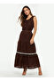 Maxi Cotton Tiered Skirt with Floral Embroidery - 3