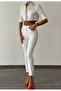 Narrow Leg Trousers with Slit Detail