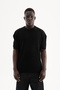 Men's Ribbed Knit T-Shirt Black