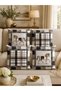 Plaid Patterned Vintage Horse Figured Luxury 4-Piece Throw Pillow Cover Set Modern Country Decorative Pillow - 2