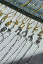 Zircon Stone Minimal Letter Steel Chain Necklace - 3