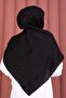 Geometric pattern jacquard shawl series - black - 3