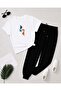 Printed Detailed T-Shirt Tracksuit Set