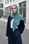 Breathable, Flexible, Daily Comfortable Non-Slip Combed Cotton Triangle Scarf, B-41, Dark Mint - 2