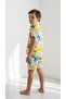 Boy's 4,5,6,7,8,9,10,11 Years Old Summer Pajama Set 30/1 Single Jersey 100% Cotton - 3